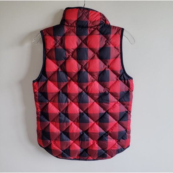 J. Crew Red Navy Buffalo Check Excursion Vest - Picture 4 of 6